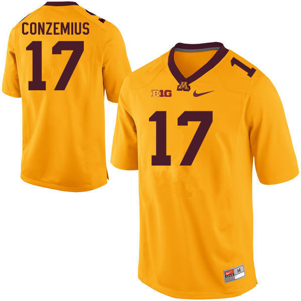 Men #17 Cade Conzemius Minnesota Golden Gophers College Football Jerseys Sale-Gold